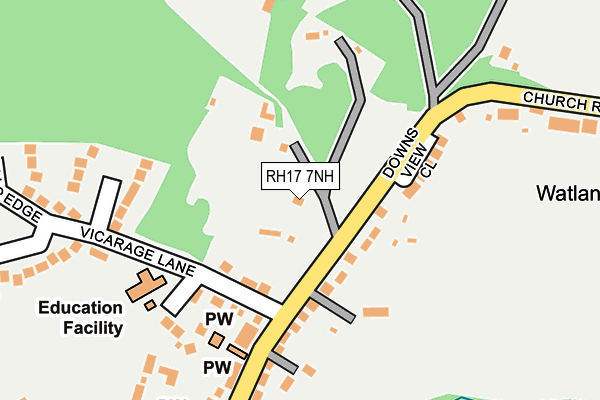 RH17 7NH map - OS OpenMap – Local (Ordnance Survey)