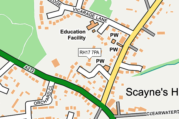 RH17 7PA map - OS OpenMap – Local (Ordnance Survey)