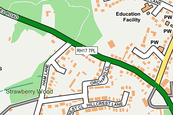 RH17 7PL map - OS OpenMap – Local (Ordnance Survey)
