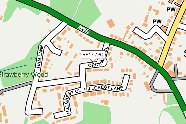 RH17 7PQ map - OS OpenMap – Local (Ordnance Survey)