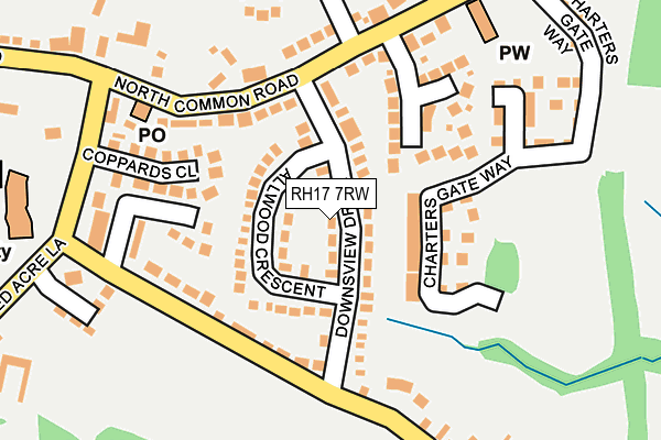 RH17 7RW map - OS OpenMap – Local (Ordnance Survey)