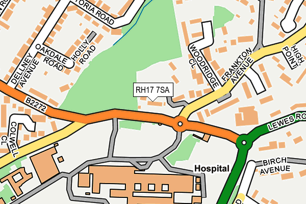 RH17 7SA map - OS OpenMap – Local (Ordnance Survey)