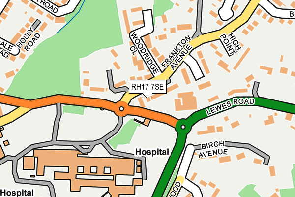 RH17 7SE map - OS OpenMap – Local (Ordnance Survey)