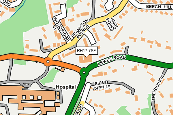RH17 7SF map - OS OpenMap – Local (Ordnance Survey)