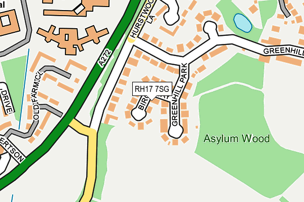 RH17 7SG map - OS OpenMap – Local (Ordnance Survey)