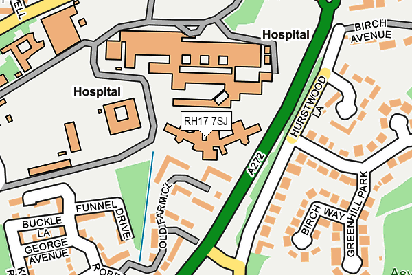 RH17 7SJ map - OS OpenMap – Local (Ordnance Survey)