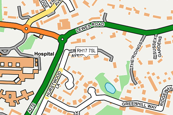 RH17 7SL map - OS OpenMap – Local (Ordnance Survey)