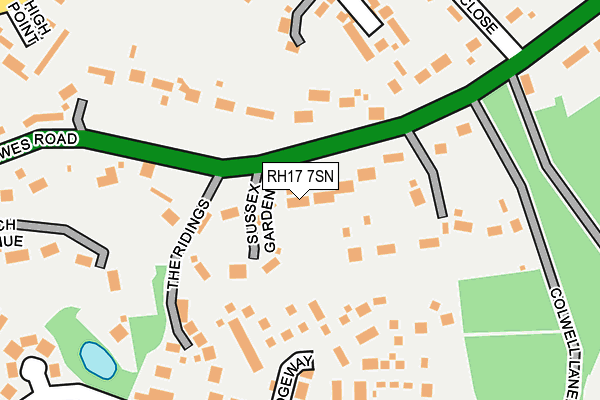 RH17 7SN map - OS OpenMap – Local (Ordnance Survey)