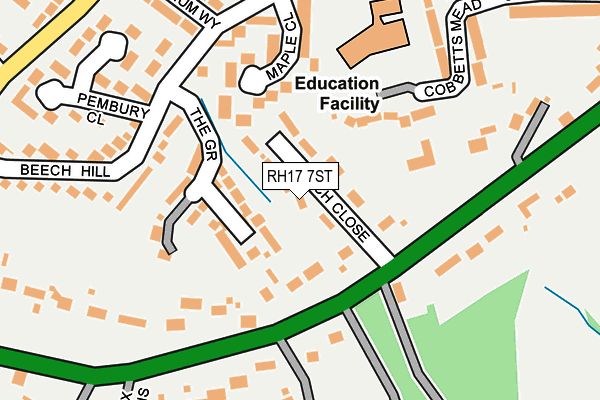 RH17 7ST map - OS OpenMap – Local (Ordnance Survey)