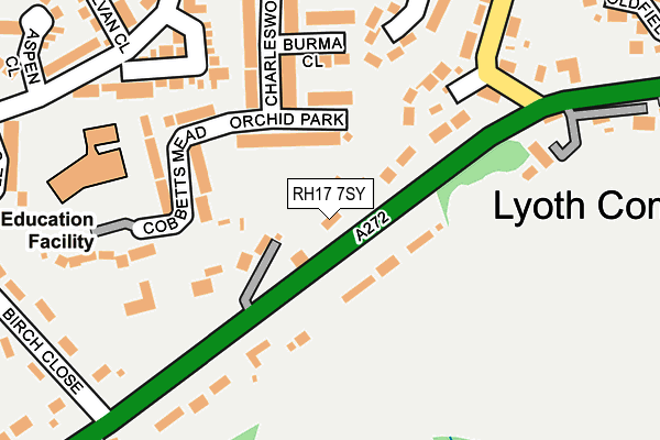 RH17 7SY map - OS OpenMap – Local (Ordnance Survey)