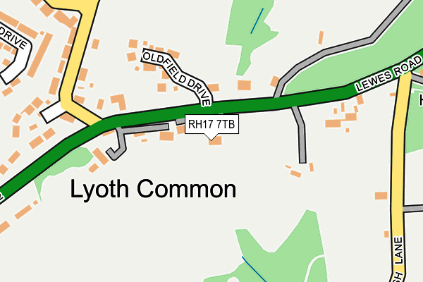 RH17 7TB map - OS OpenMap – Local (Ordnance Survey)