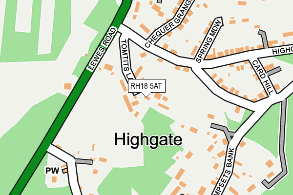 Map of HIGHGATE WORKS LIMITED at local scale