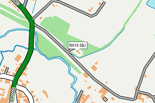 RH18 5BJ map - OS OpenMap – Local (Ordnance Survey)