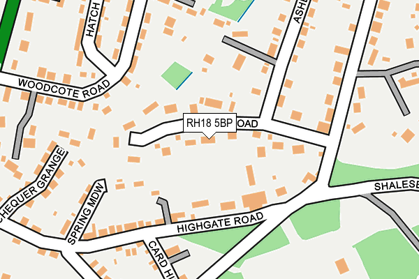 RH18 5BP map - OS OpenMap – Local (Ordnance Survey)