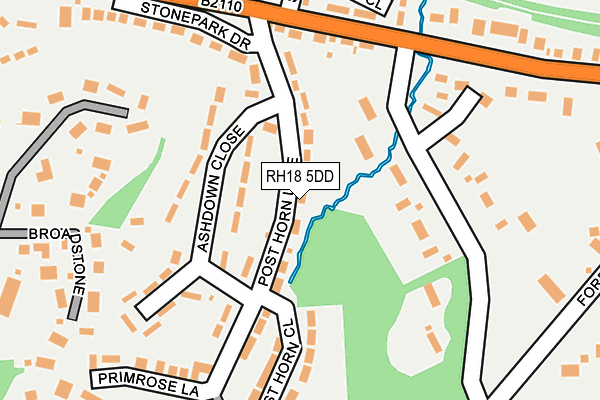 RH18 5DD map - OS OpenMap – Local (Ordnance Survey)