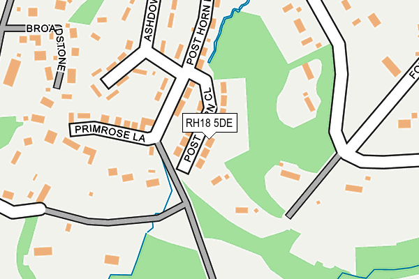 RH18 5DE map - OS OpenMap – Local (Ordnance Survey)