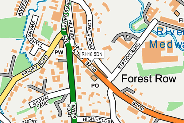 Map of FOREST ROW GOLDEN GRILL LTD at local scale