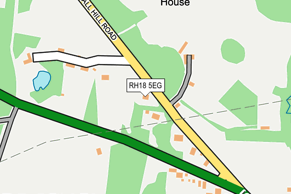 RH18 5EG map - OS OpenMap – Local (Ordnance Survey)