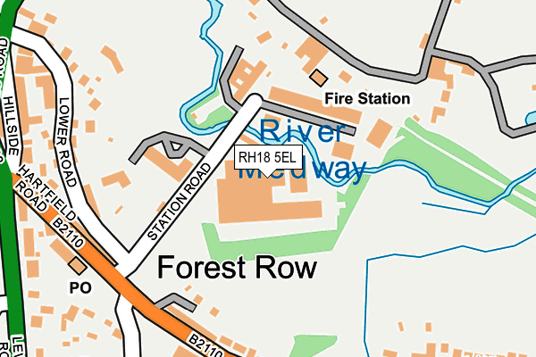 RH18 5EL map - OS OpenMap – Local (Ordnance Survey)