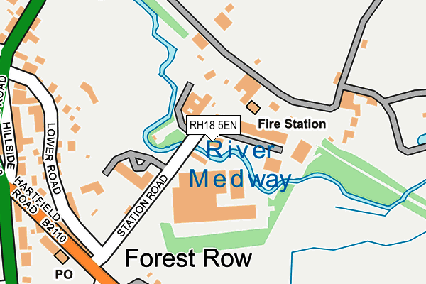 RH18 5EN map - OS OpenMap – Local (Ordnance Survey)