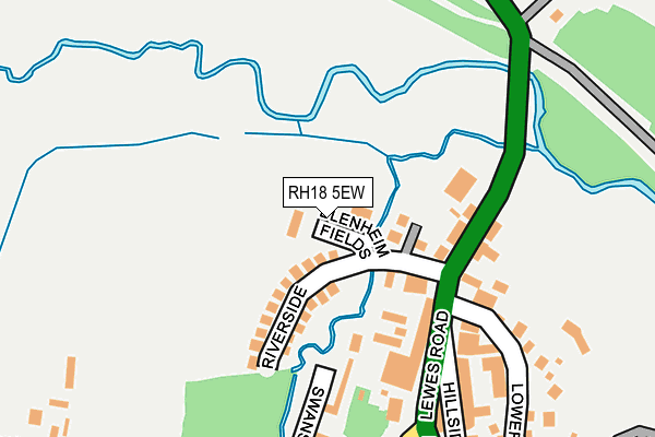 RH18 5EW map - OS OpenMap – Local (Ordnance Survey)