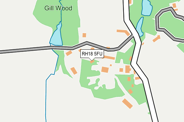 RH18 5FU map - OS OpenMap – Local (Ordnance Survey)