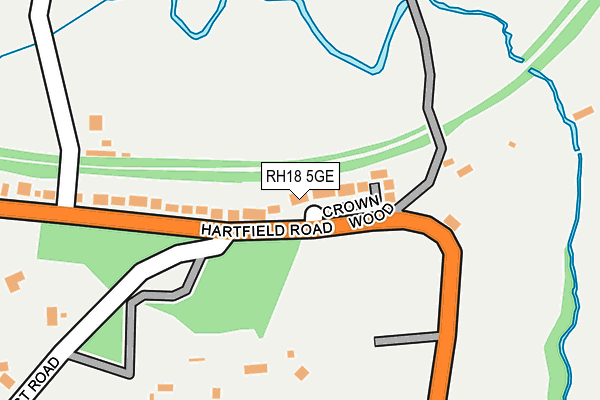 RH18 5GE map - OS OpenMap – Local (Ordnance Survey)