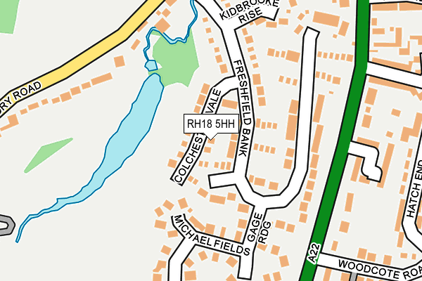 RH18 5HH map - OS OpenMap – Local (Ordnance Survey)