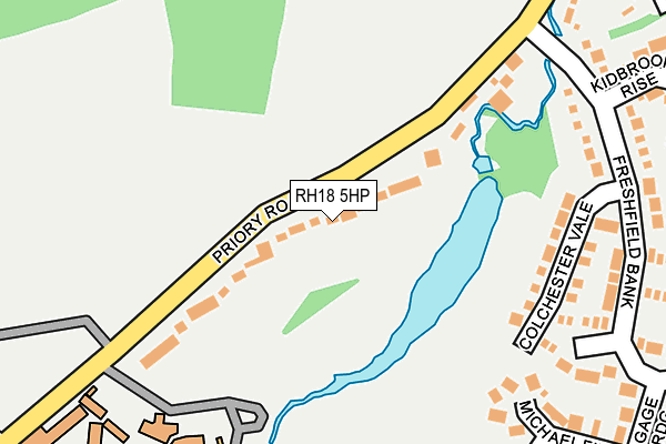 RH18 5HP map - OS OpenMap – Local (Ordnance Survey)