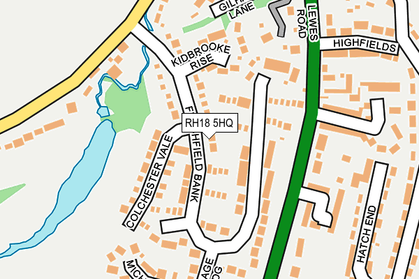 RH18 5HQ map - OS OpenMap – Local (Ordnance Survey)