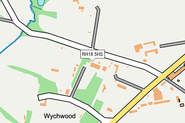 RH18 5HS map - OS OpenMap – Local (Ordnance Survey)