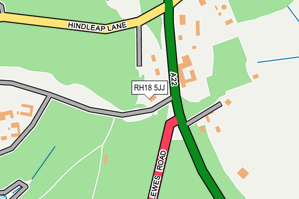 RH18 5JJ map - OS OpenMap – Local (Ordnance Survey)
