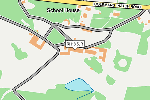 RH18 5JR map - OS OpenMap – Local (Ordnance Survey)