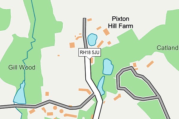 RH18 5JU map - OS OpenMap – Local (Ordnance Survey)