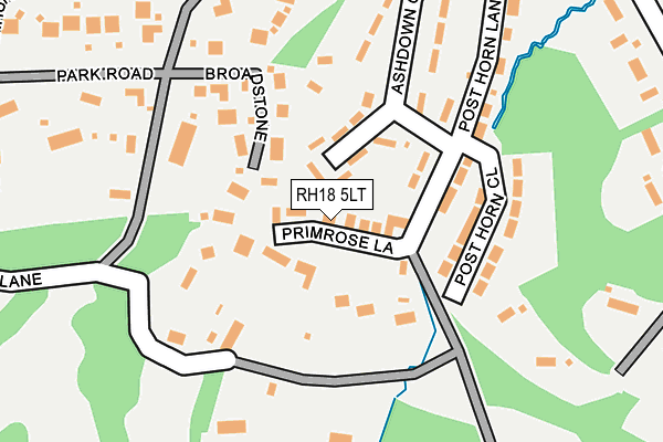RH18 5LT map - OS OpenMap – Local (Ordnance Survey)