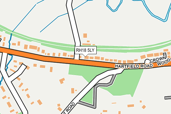 RH18 5LY map - OS OpenMap – Local (Ordnance Survey)