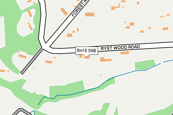 RH18 5NB map - OS OpenMap – Local (Ordnance Survey)