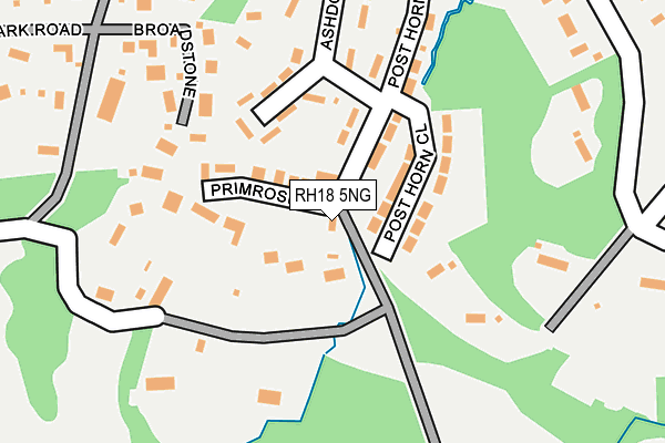 RH18 5NG map - OS OpenMap – Local (Ordnance Survey)