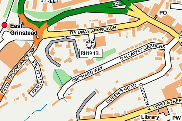 RH19 1BL map - OS OpenMap – Local (Ordnance Survey)