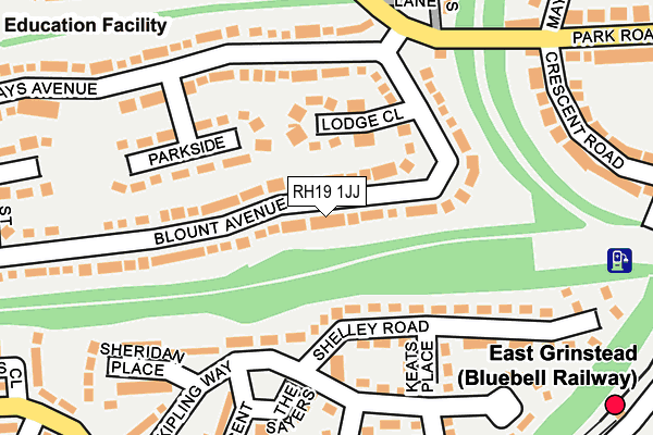 RH19 1JJ map - OS OpenMap – Local (Ordnance Survey)