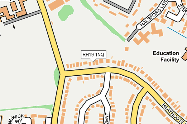 RH19 1NQ map - OS OpenMap – Local (Ordnance Survey)