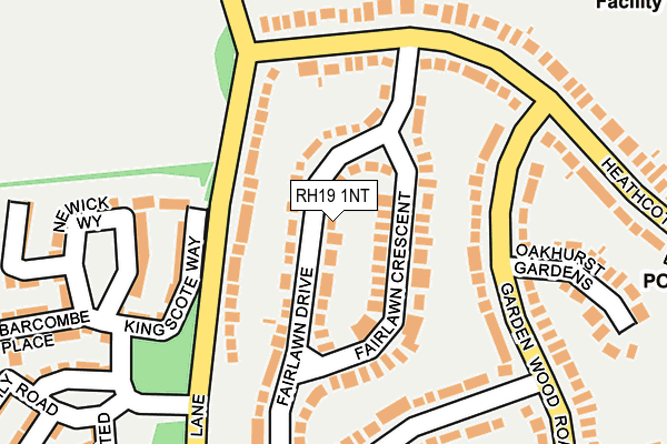RH19 1NT map - OS OpenMap – Local (Ordnance Survey)