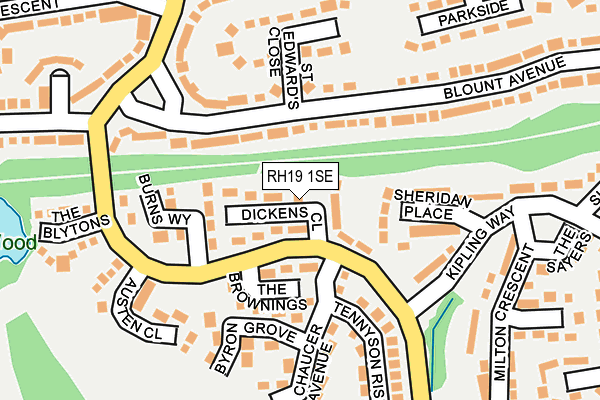 RH19 1SE map - OS OpenMap – Local (Ordnance Survey)