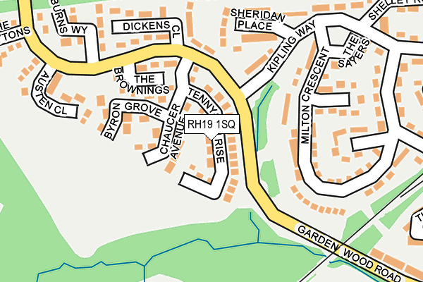 RH19 1SQ map - OS OpenMap – Local (Ordnance Survey)