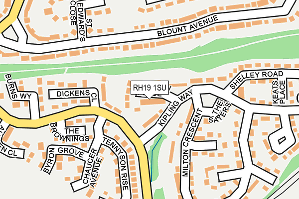 RH19 1SU map - OS OpenMap – Local (Ordnance Survey)