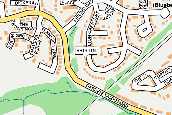RH19 1TN map - OS OpenMap – Local (Ordnance Survey)