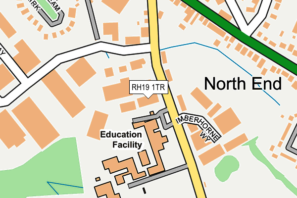 RH19 1TR map - OS OpenMap – Local (Ordnance Survey)