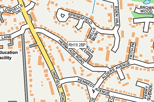 RH19 2BP map - OS OpenMap – Local (Ordnance Survey)
