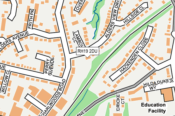 RH19 2DU map - OS OpenMap – Local (Ordnance Survey)