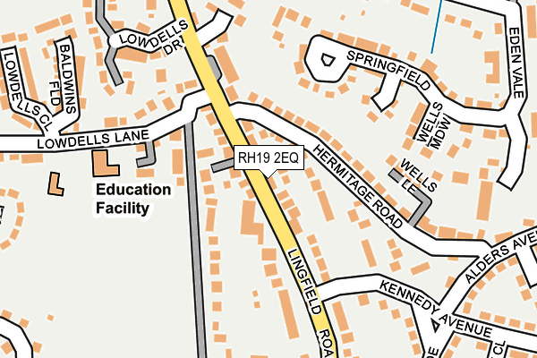 RH19 2EQ map - OS OpenMap – Local (Ordnance Survey)
